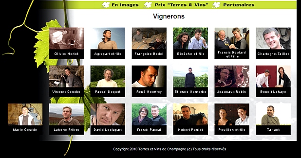 4 eme Edition Salon Terres et Vins de Champagne - 2012 - Dégustation Vins Clairs & Champagnes - 19 vigneronnes et vignerons